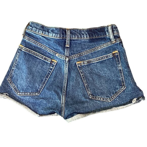 Abercrombie & Fitch The Mom Short High Rise Sz 25/0 Blue Jean #304i - Picture 2 of 5
